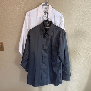 Bundle Grey and White Geoffrey Beene dress shirt